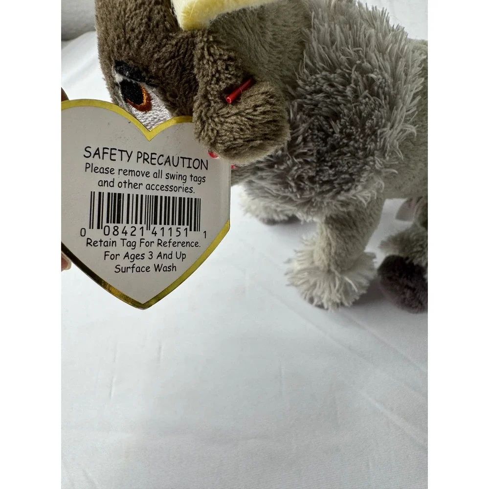 Ty Beanie Babies Disney Frozen Sven Reindeer Sparkle Plush 2014 Grey Brown 41151